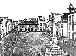 La plaza en 1875.