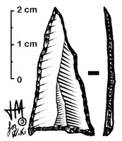 La punta de Tardenois es un microlito típico del Mesolítico.