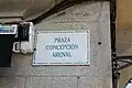 Placa de la plaza