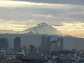 Popocatépetl visto desde el norte de la Ciudad de México, en enero 2016.