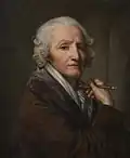 Portrait de Jean-Baptiste Greuze, óleo sobre lienzo, copia de Anna Greuze de un autorretrato de su padre, hacia 1804-1805