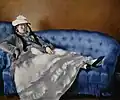 Édouard Manet, Madame Manet en el Sofa azul c. 1880