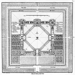Planta general del conjunto. Primer proyecto