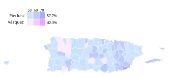 Resultado de la primaria por municipios.