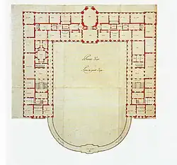 Primera planta del nuevo palacio.