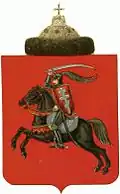Escudo de armas de los príncipes de Polotsk en el Imperio ruso. 1882