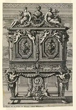 Diseño para un cofre de Jean Le Pautre (hacia 1675)