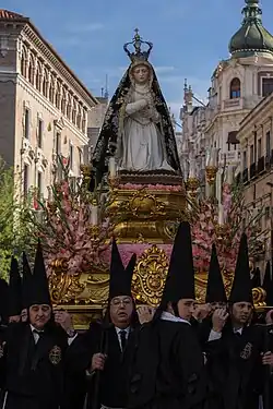 Virgen del Rosario en sus Misterios Dolorosos.