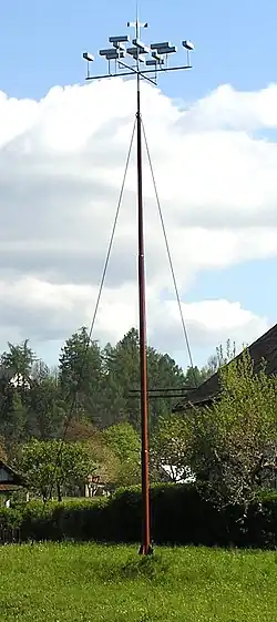 Reconstrucción de la máquina meteorológica inventada por Prokop Diviš.