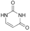 Estructura química del pseudouracilo, modifica su punto de unión a la ribosa de N1 a C5