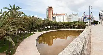 Vista del parque desde el puente.