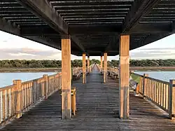 Puente de madera del río San Pedro