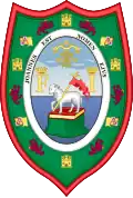 Escudo de armas de Puerto Rico basado en "El libro de armas públicas: una enciclopedia completa de todas las armas reales, territoriales, municipales, corporativas, oficiales e impersonales". El escudo de armas se describe como "La Legislatura de Puerto Rico en 1905, [...] volvió a su antiguo diseño, otorgado por el Rey Fernando V. de España en 1511"
