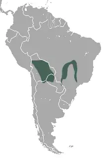 Distribución de esta especie.