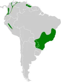 Distribución geográfica del yacutoro.
