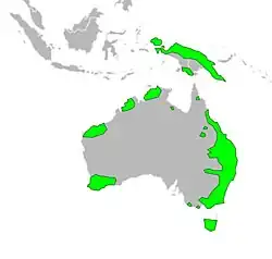 Área de todas las especies del género.