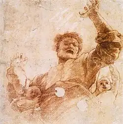Dios Padre, estudio de Rafael para la cúpula.