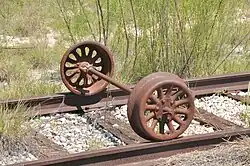 Eje ferroviario en el Museo del Transporte de Texas