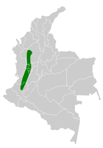 Distribución geográfica de la tangara flamígera.
