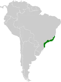 Distribución geográfica del ermitaño picosierra.