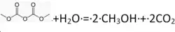 Reacción de hidrólisis del dicarbonato de dimetilo