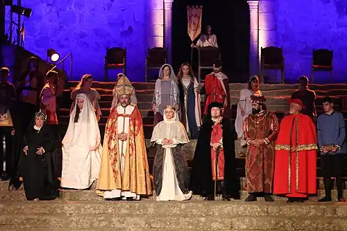 Representación de la Boda Regia en la Explanada de Rocamador.