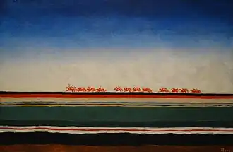 La carga de la caballería roja, 1928-1932, Museo Estatal Ruso