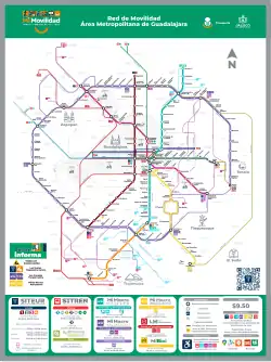 Mapa Tren Ligero Guadalajara