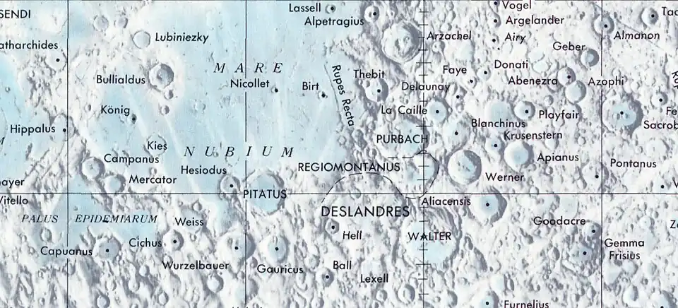 Localización de Thebit (centro de la mitad superior de la imagen)