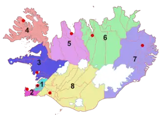 Regiones de Islandia