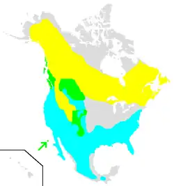 alt=      Todo el año      Temporada de cría      Fuera de la temporada de cría (distribución aproximada)