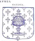 Armas del reino de Galicia, en la obra Le blason des armoiries, del año 1581.