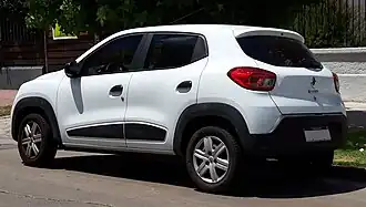 Vista posterior del Renault Kwid en Uruguay