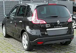 Renault Scénic pre-rediseño, vista posterior (2009-2013)