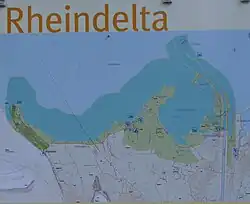 Mapa del delta de Rin