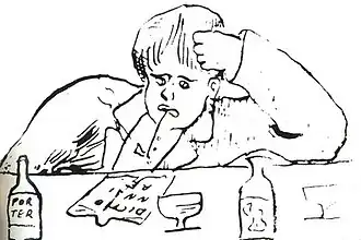 Caricatura de Arthur Rimbaud por Verlaine.