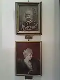 Retratos del rey Umberto I y la reina Margherita, pintados por Pompeo Mariani
