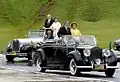 Coche de Estado Presidencial Brasileño Ceremonial en la inauguración presidencial. Este coche es un ejemplar de 1952. Los grandes faros están montados sobre los guardabarros.