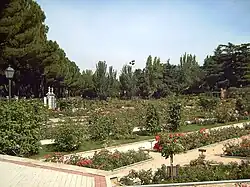 La Rosaleda del parque del Oeste en Madrid.