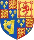 Armas del Reino de Inglaterra y del Reino de Irlanda, 1603-1707.