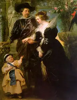 Rubens con Hélène Fourment y su hijo Peter Paul, 1639, ahora en el Metropolitan Museum of Art.