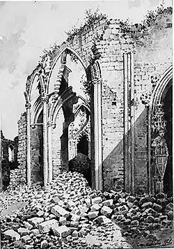 Ruinas del convento de San Pablo de Burgos. (Siglo XIX).