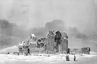 Las ruinas de la Mezquita Azul, Eugène Flandin 1841