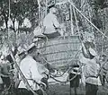 Batalla de Liaoyang, observadores en la cesta de un globo ruso.