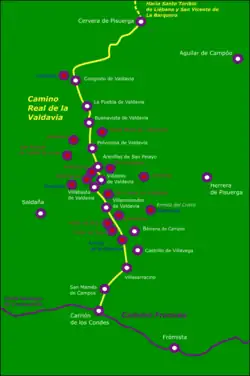 Despoblados del área del valle de la Valdavia.