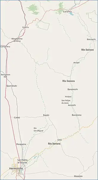 Ruta el Rio Sonora