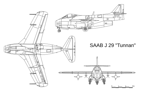 Saab 29 Tunnan (J 29, 1950)