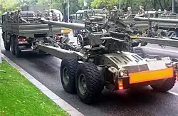 SBS 155/52 APU (V07) de la artillería de costa del E. T.