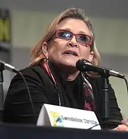 Carrie Fisher, actriz fallecida un 27 de diciembre de 2016.