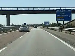 Salida 144 a Santa Eulalia desde la Autovía Mudejar A-23